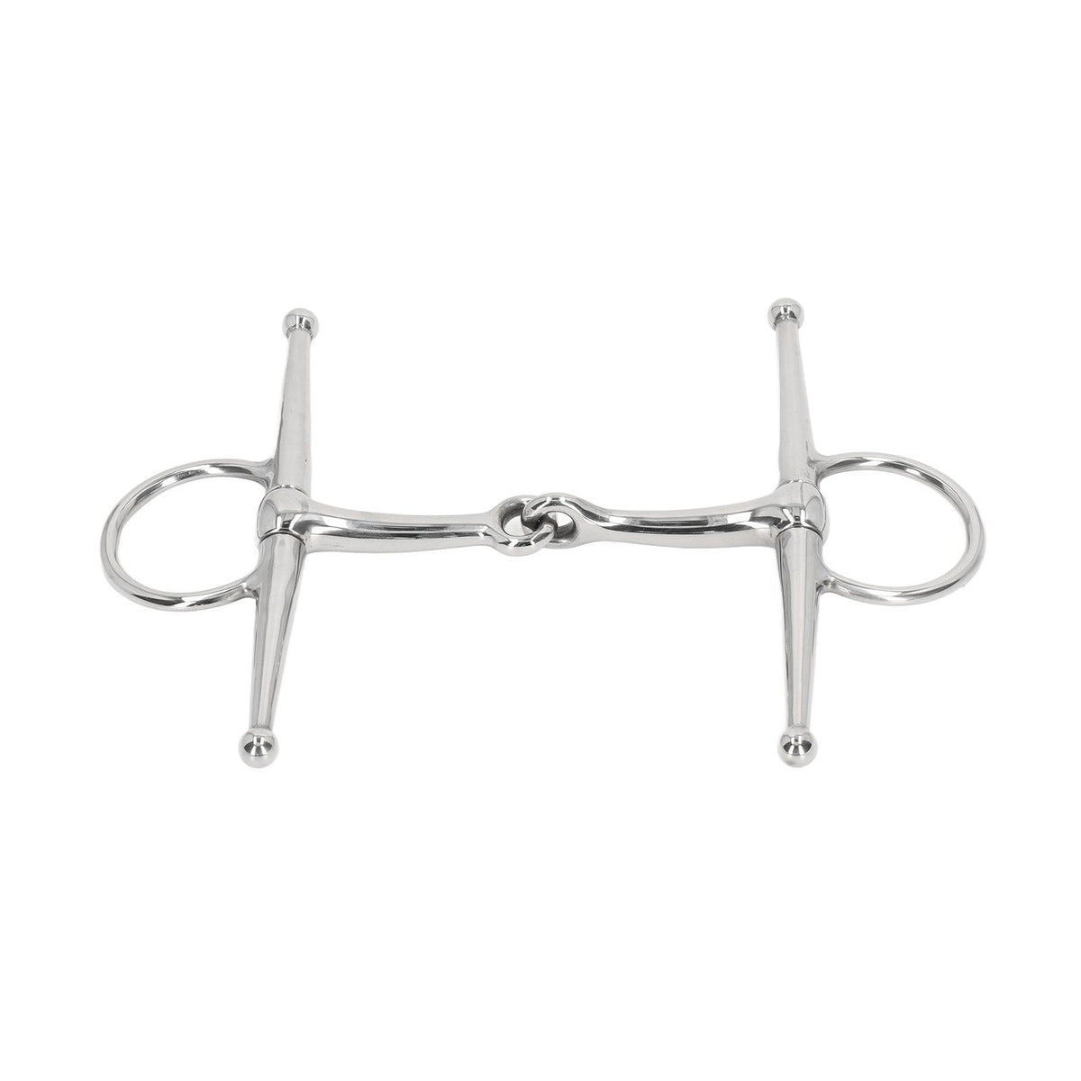 Full Cheek Horse Snaffle Bit Stainless Steel Ring Farm Jointed Bit for 125mm Horse Mouth