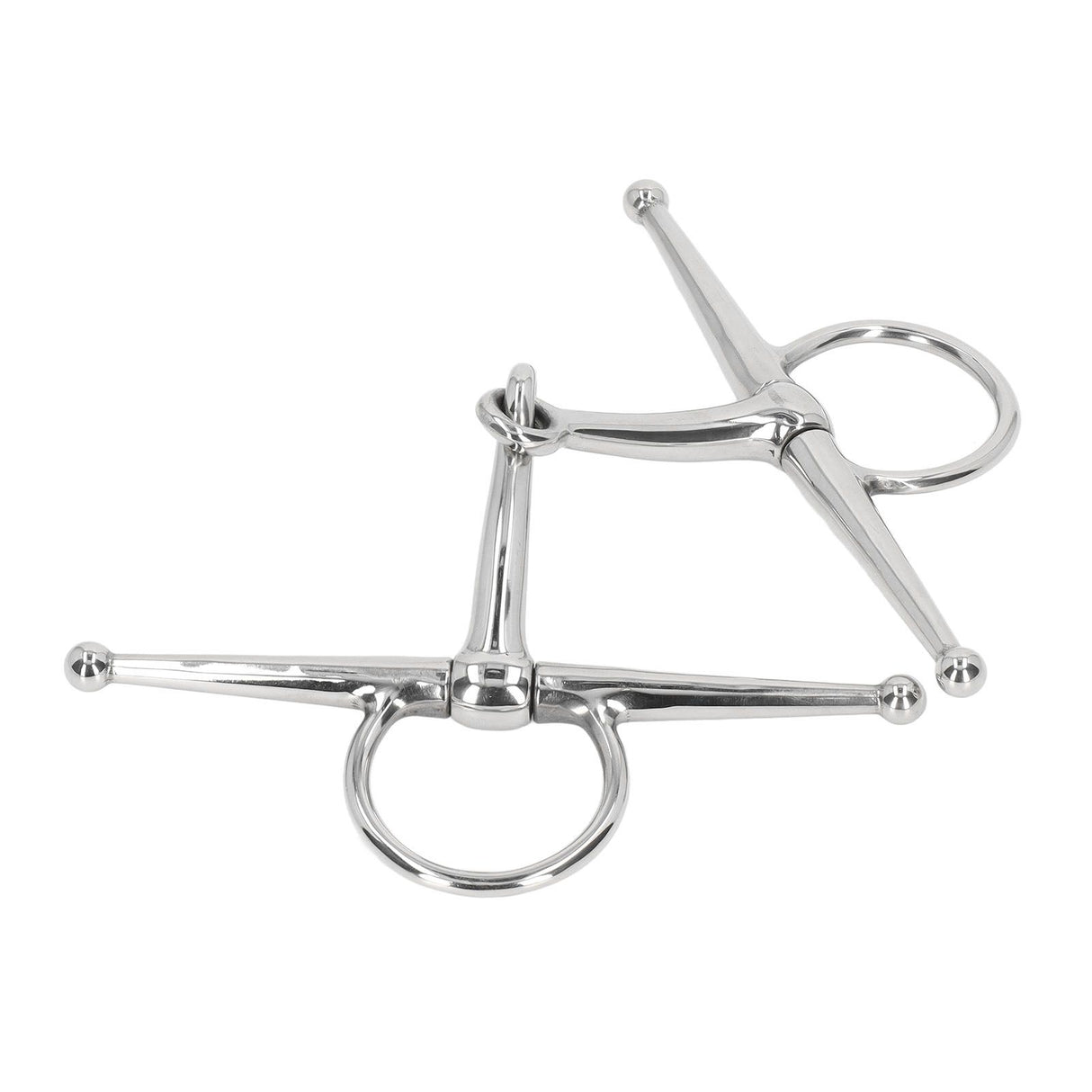 Full Cheek Horse Snaffle Bit Stainless Steel Ring Farm Jointed Bit for 125mm Horse Mouth