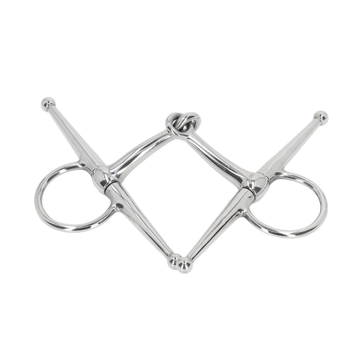 Full Cheek Horse Snaffle Bit Stainless Steel Ring Farm Jointed Bit for 125mm Horse Mouth