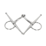 Full Cheek Horse Snaffle Bit Stainless Steel Ring Farm Jointed Bit for 125mm Horse Mouth