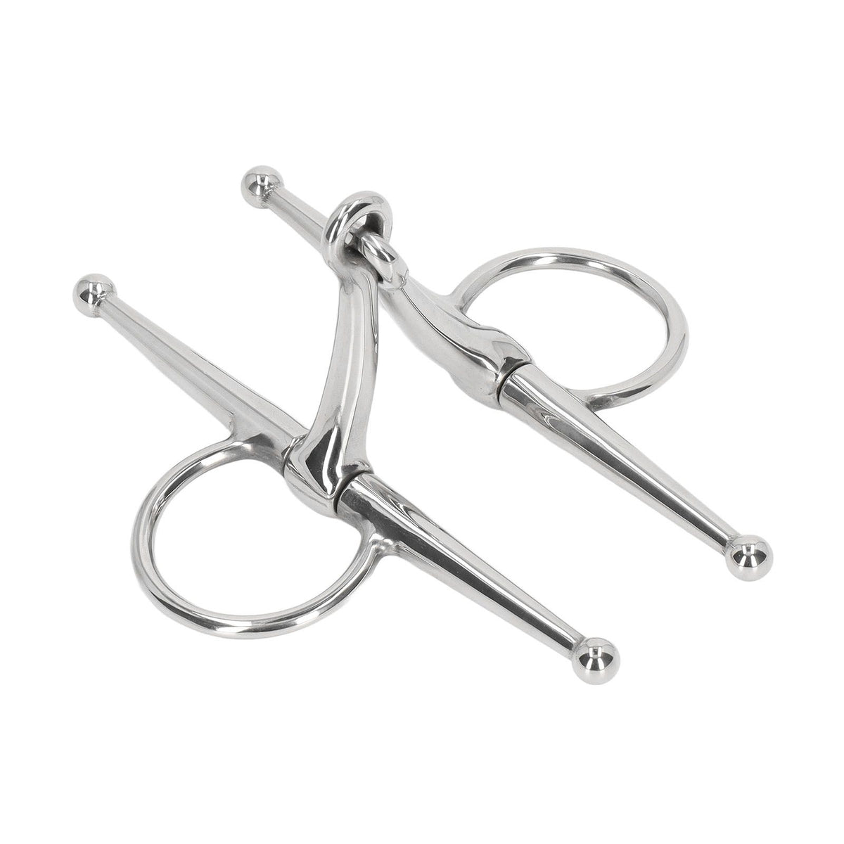 Full Cheek Horse Snaffle Bit Stainless Steel Ring Farm Jointed Bit for 125mm Horse Mouth