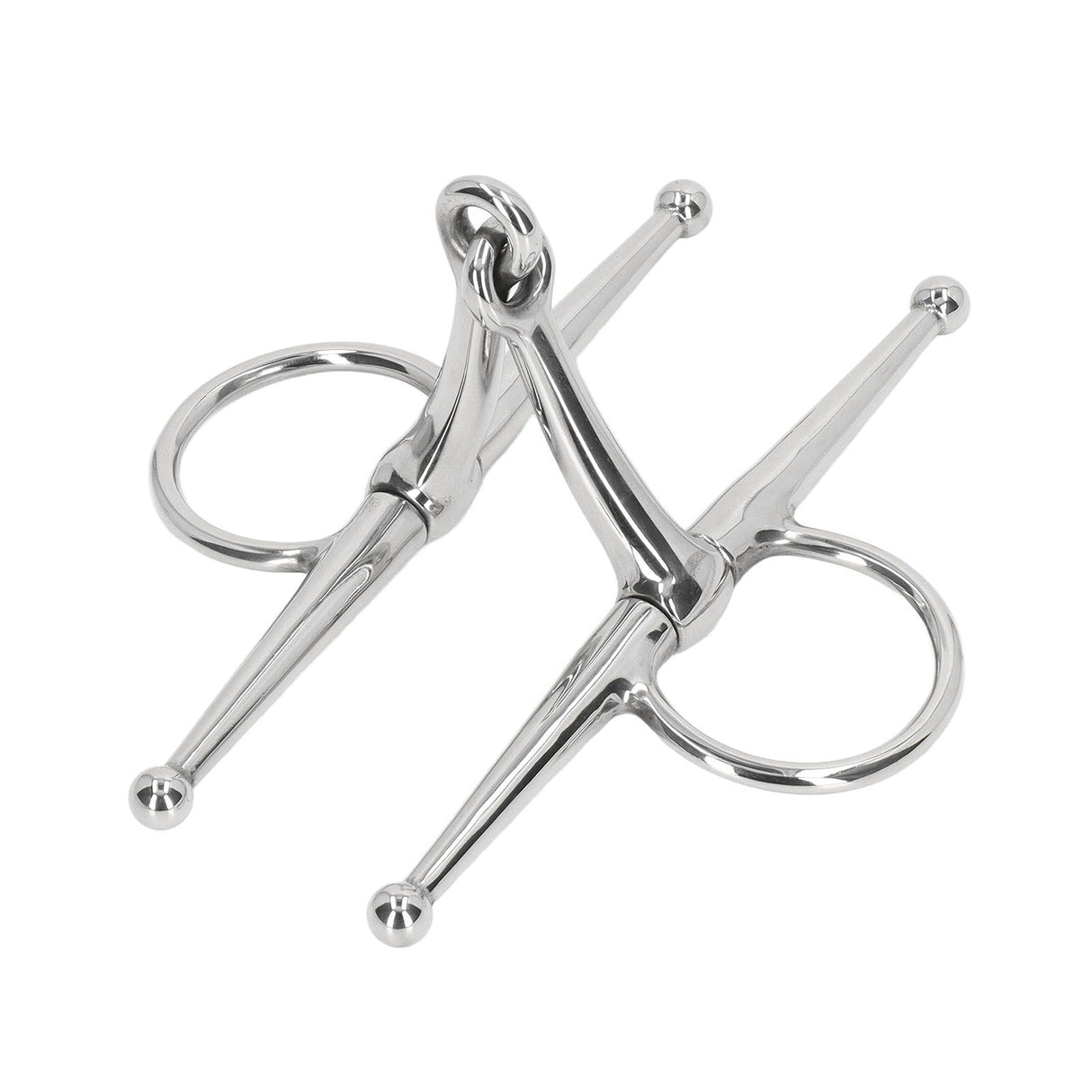 Full Cheek Horse Snaffle Bit Stainless Steel Ring Farm Jointed Bit for 125mm Horse Mouth