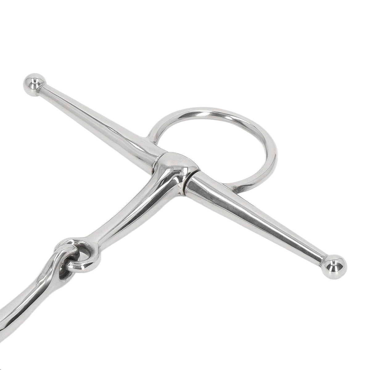 Full Cheek Horse Snaffle Bit Stainless Steel Ring Farm Jointed Bit for 125mm Horse Mouth