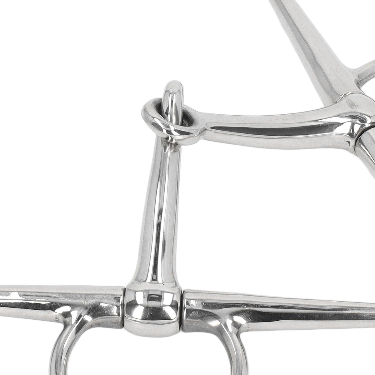 Full Cheek Horse Snaffle Bit Stainless Steel Ring Farm Jointed Bit for 125mm Horse Mouth