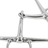 Full Cheek Horse Snaffle Bit Stainless Steel Ring Farm Jointed Bit for 125mm Horse Mouth