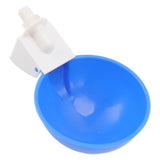 10PCS G1/8 Male Thread Chicken Waterer Cup Thicken Automatic Poultry Water Feeding Equipment for Quails Birds Blue - Rear View