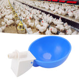 10PCS G1/8 Male Thread Chicken Waterer Cup Thicken Automatic Poultry Water Feeding Equipment for Quails Birds Blue - Extra Image