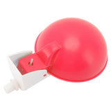 10PCS G1/8 Male Thread Chicken Waterer Cup Thicken Automatic Poultry Water Feeding Equipment for Quails Birds Red - Close-Up Angle