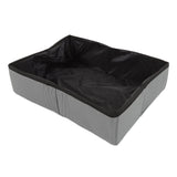 Collapsible Cat Litter Box Cloth Waterproof Outdoor Portable Cat Litter Box for Travel S Grey