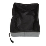 Collapsible Cat Litter Box Cloth Waterproof Outdoor Portable Cat Litter Box for Travel S Grey