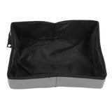 Collapsible Cat Litter Box Cloth Waterproof Outdoor Portable Cat Litter Box for Travel S Grey