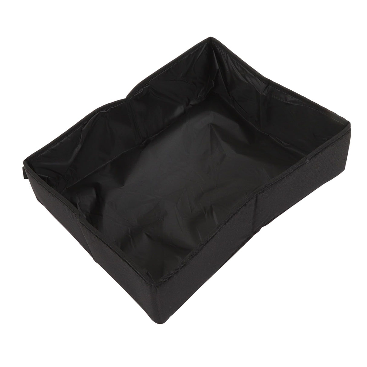 Collapsible Cat Litter Box Cloth Waterproof Outdoor Portable Cat Litter Box for Travel M Black