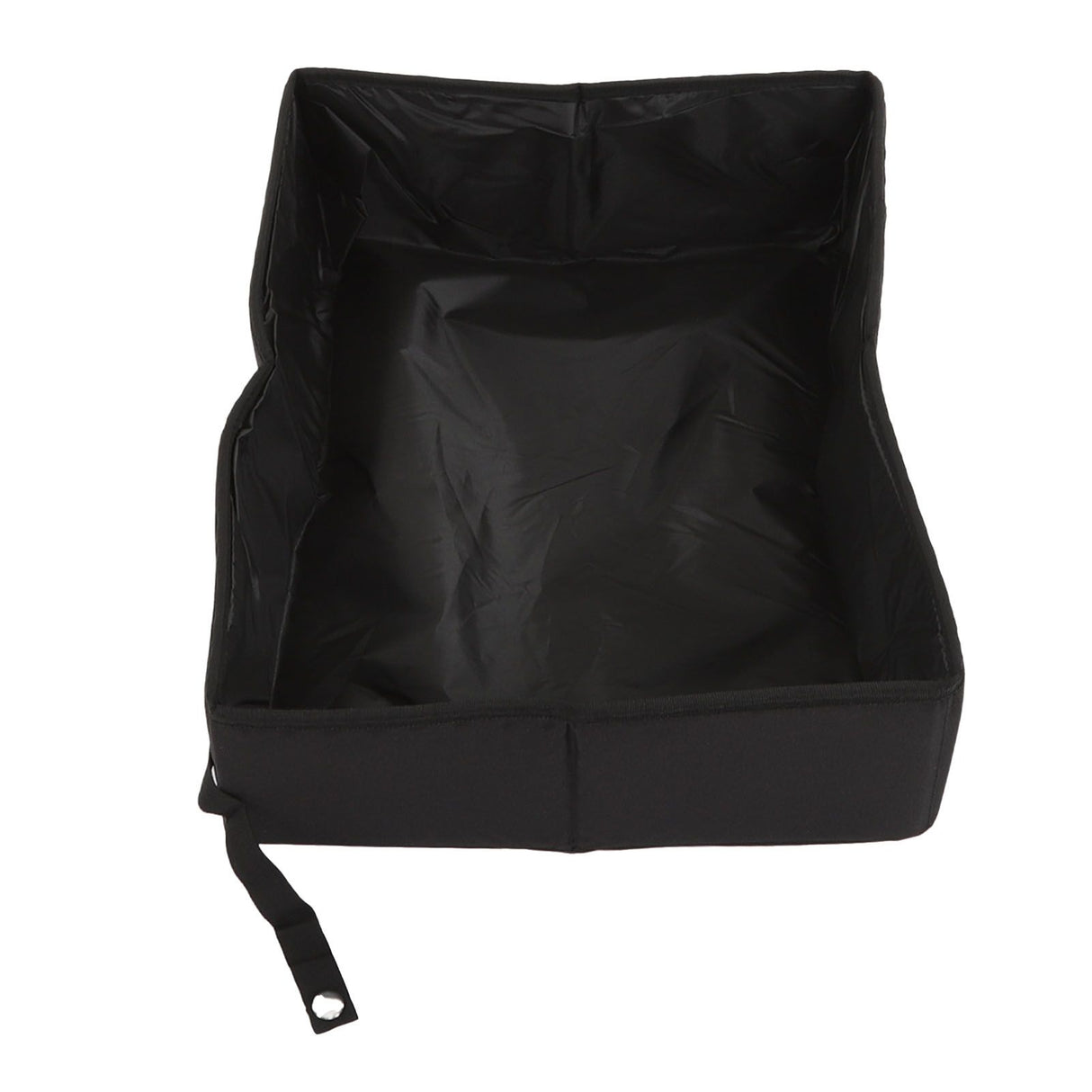 Collapsible Cat Litter Box Cloth Waterproof Outdoor Portable Cat Litter Box for Travel M Black