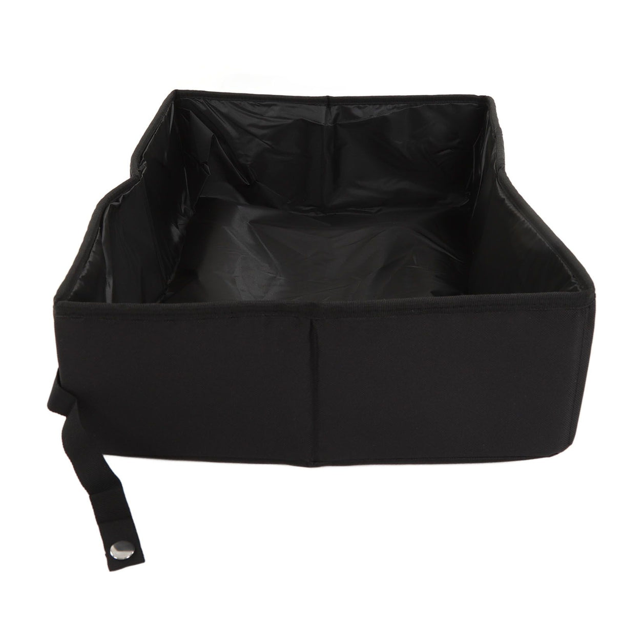 Collapsible Cat Litter Box Cloth Waterproof Outdoor Portable Cat Litter Box for Travel M Black