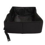 Collapsible Cat Litter Box Cloth Waterproof Outdoor Portable Cat Litter Box for Travel M Black