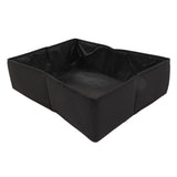 Collapsible Cat Litter Box Cloth Waterproof Outdoor Portable Cat Litter Box for Travel M Black