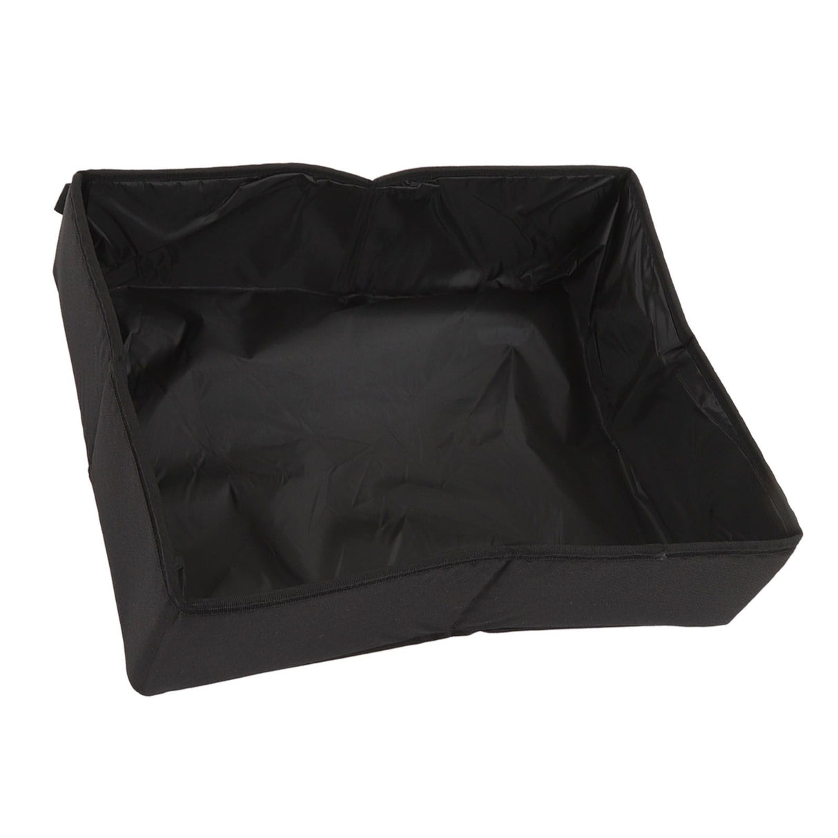 Collapsible Cat Litter Box Cloth Waterproof Outdoor Portable Cat Litter Box for Travel M Black