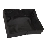 Collapsible Cat Litter Box Cloth Waterproof Outdoor Portable Cat Litter Box for Travel M Black