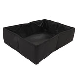 Collapsible Cat Litter Box Cloth Waterproof Outdoor Portable Cat Litter Box for Travel M Black