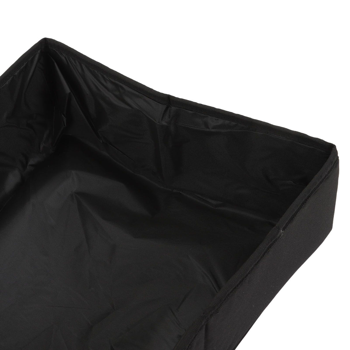 Collapsible Cat Litter Box Cloth Waterproof Outdoor Portable Cat Litter Box for Travel M Black