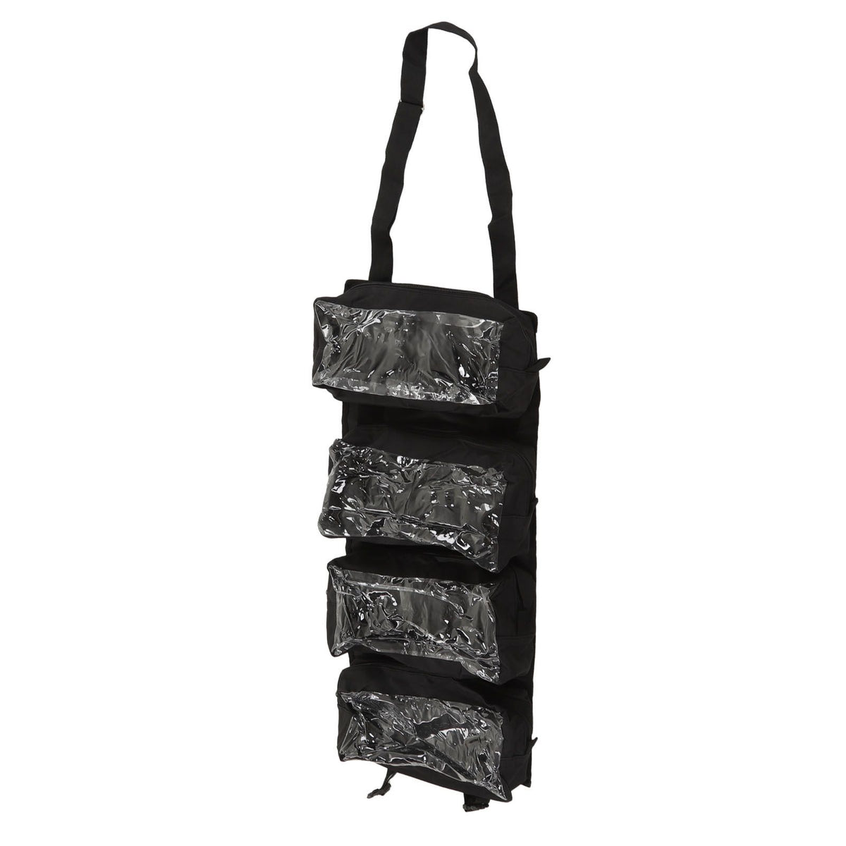 Roll Up Tool Bag 600D Oxford Cloth Detachable Storage Shoulder Bag for Hardware Electrician Tool Black