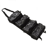 Roll Up Tool Bag 600D Oxford Cloth Detachable Storage Shoulder Bag for Hardware Electrician Tool Black - Rear View