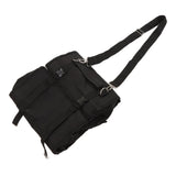 Roll Up Tool Bag 600D Oxford Cloth Detachable Storage Shoulder Bag for Hardware Electrician Tool Black