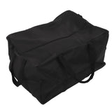 BBQ Tool Bag Portable Waterproof Dustproof Wear Resistant Black BBQ Grilling Tool Storage Tote Bag 74x57x43cm - Top-Down View