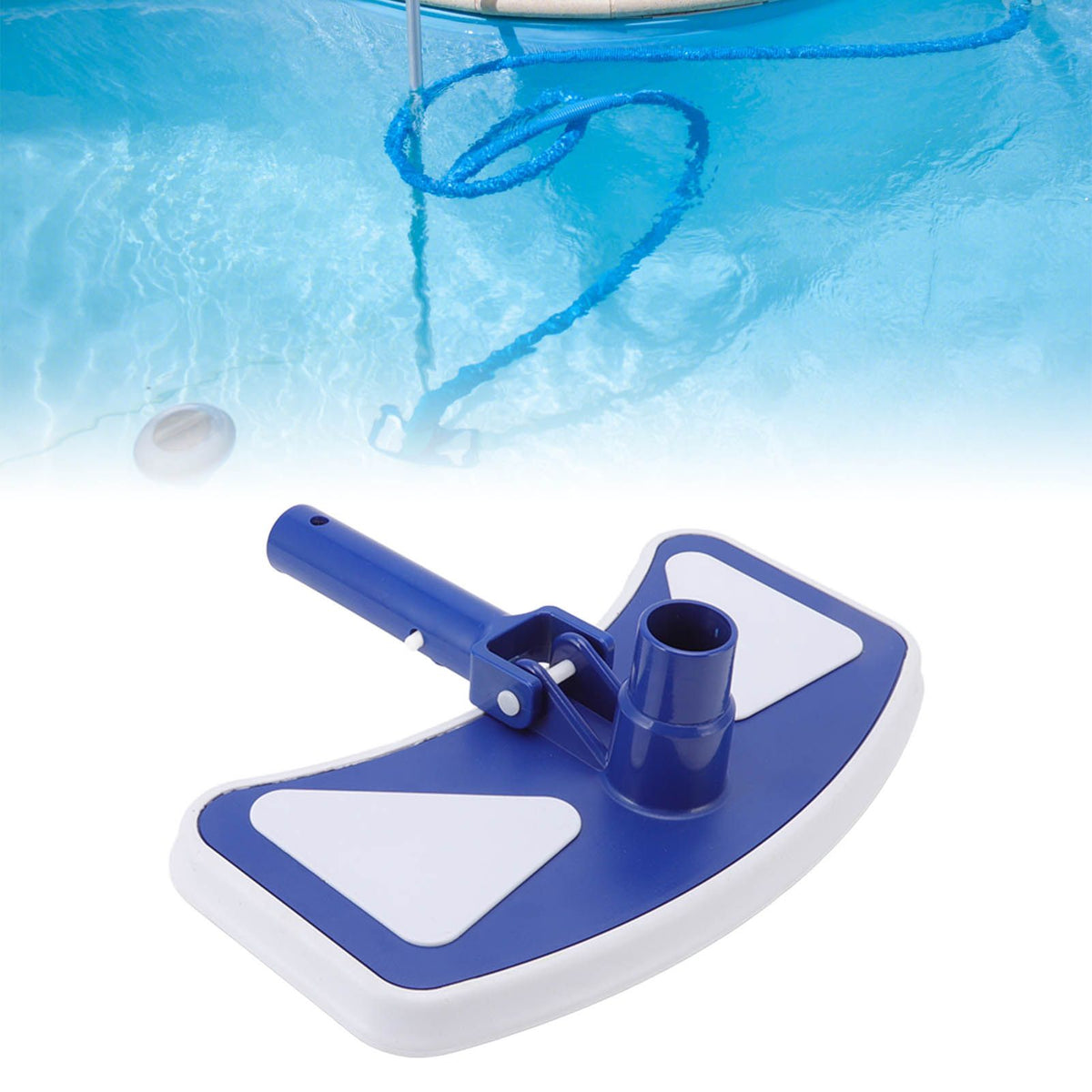 Weighted Butterfly Pool Vacuum Head Swimming Pool Vacuum Head with Wheel Side Brush for Water Parks Aquariums Fish Ponds