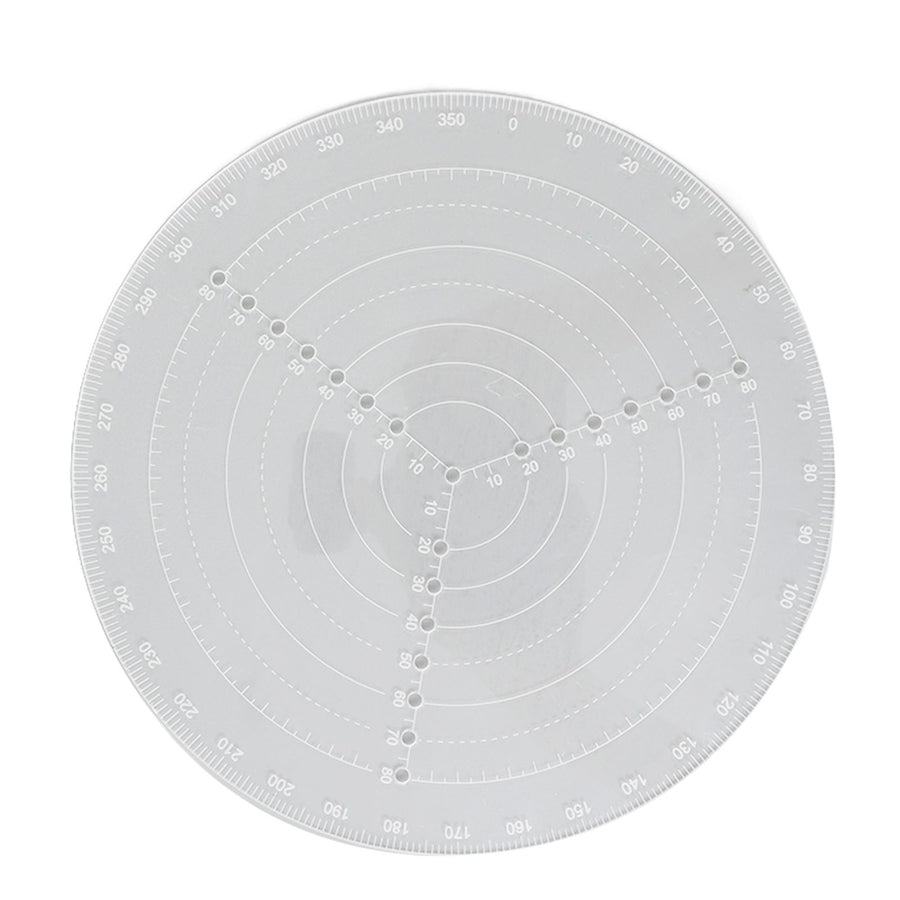 Round Center Finder Acrylic Semi Transparent Compass Drawing Measurement Tools for Woodwork Turning