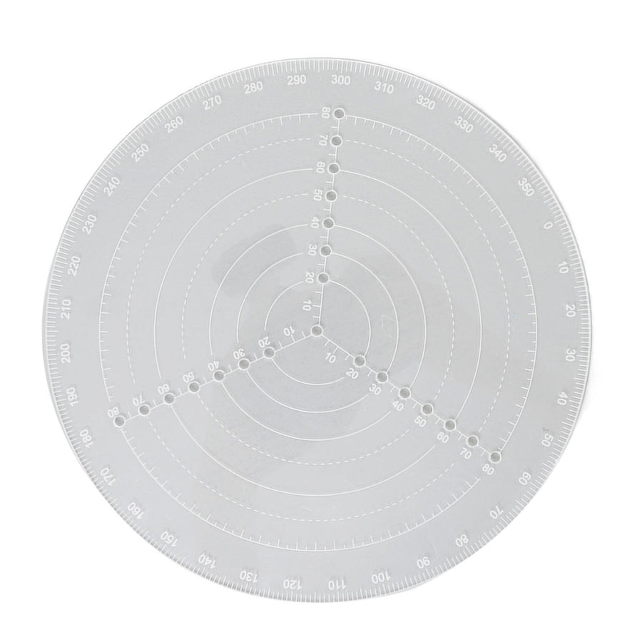 Round Center Finder Acrylic Semi Transparent Compass Drawing Measurement Tools for Woodwork Turning