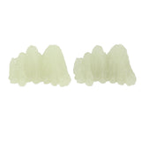 2Pcs Green Fluorite Mineral Crystal Specimen Desktop Simulation Super Bright Luminous Decorative Rockery Fish Tank Landscaping Ornament 02 Style