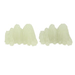 2Pcs Green Fluorite Mineral Crystal Specimen Desktop Simulation Super Bright Luminous Decorative Rockery Fish Tank Landscaping Ornament 02 Style