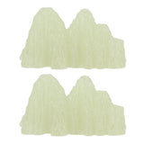 2Pcs Green Fluorite Mineral Crystal Specimen Desktop Simulation Super Bright Luminous Decorative Rockery Fish Tank Landscaping Ornament 02 Style