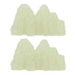 2Pcs Green Fluorite Mineral Crystal Specimen Desktop Simulation Super Bright Luminous Decorative Rockery Fish Tank Landscaping Ornament 02 Style