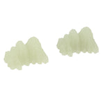 2Pcs Green Fluorite Mineral Crystal Specimen Desktop Simulation Super Bright Luminous Decorative Rockery Fish Tank Landscaping Ornament 02 Style