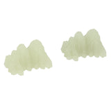 2Pcs Green Fluorite Mineral Crystal Specimen Desktop Simulation Super Bright Luminous Decorative Rockery Fish Tank Landscaping Ornament 02 Style - Top-Down View