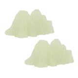 2Pcs Green Fluorite Mineral Crystal Specimen Desktop Simulation Super Bright Luminous Decorative Rockery Fish Tank Landscaping Ornament 02 Style - Rear View