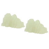 2Pcs Green Fluorite Mineral Crystal Specimen Desktop Simulation Super Bright Luminous Decorative Rockery Fish Tank Landscaping Ornament 02 Style - Low Angle