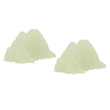 2Pcs Green Fluorite Mineral Crystal Specimen Desktop Simulation Super Bright Luminous Decorative Rockery Fish Tank Landscaping Ornament 02 Style