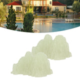 2Pcs Green Fluorite Mineral Crystal Specimen Desktop Simulation Super Bright Luminous Decorative Rockery Fish Tank Landscaping Ornament 02 Style - Extra Image