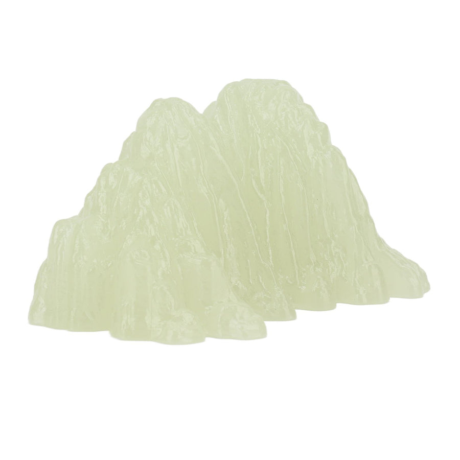 2Pcs Green Fluorite Mineral Crystal Specimen Desktop Simulation Super Bright Luminous Decorative Rockery Fish Tank Landscaping Ornament 02 Style
