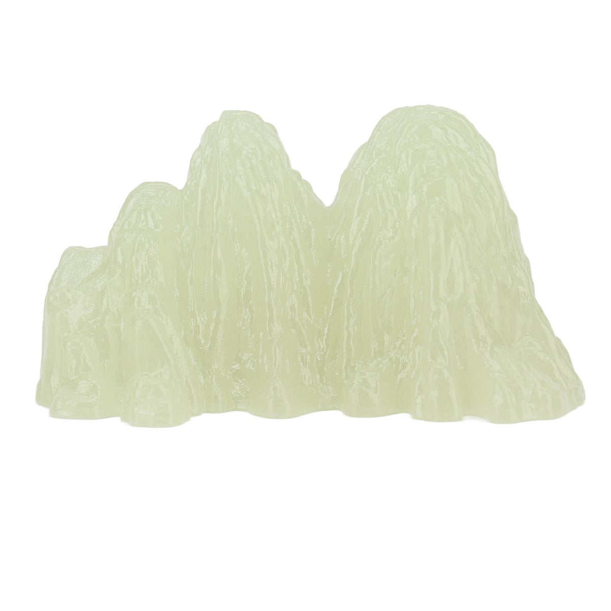2Pcs Green Fluorite Mineral Crystal Specimen Desktop Simulation Super Bright Luminous Decorative Rockery Fish Tank Landscaping Ornament 02 Style