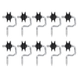 10 Pack Field Electronic Fence Front End Accessories Self Tapping Insulators Screw In Corner Insulators Fixed to Stake Wiring
