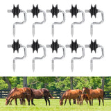 10 Pack Field Electronic Fence Front End Accessories Self Tapping Insulators Screw In Corner Insulators Fixed to Stake Wiring - Extra Image