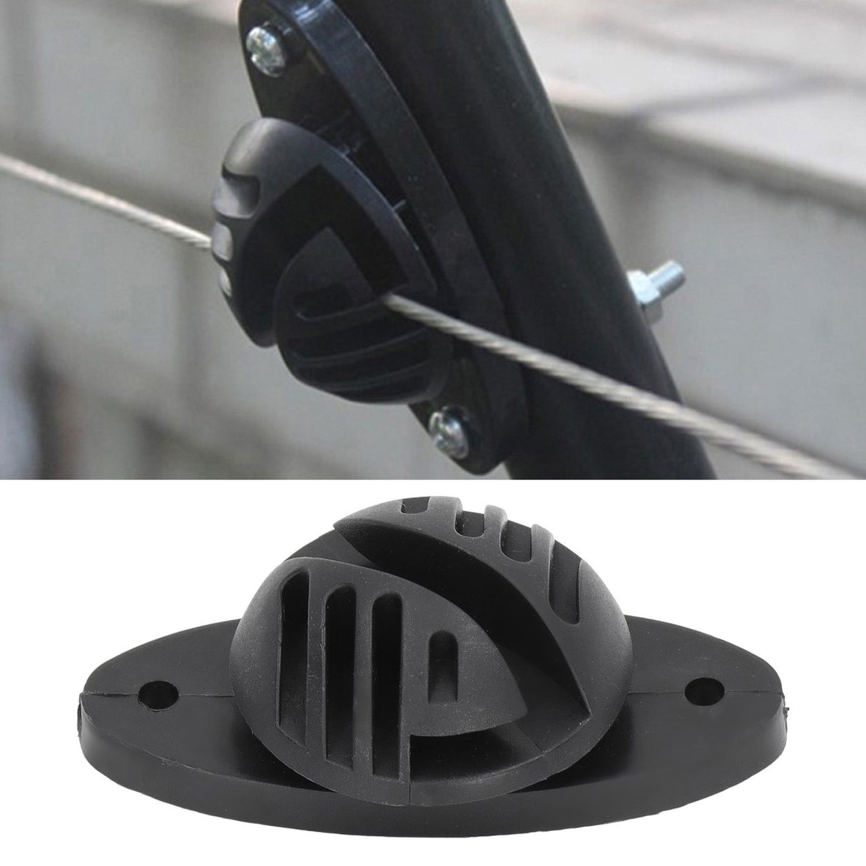 100 PCS Electric Fence Insulator Intermediate Bearing Rod Hemispherical Insulator Fence Front End System Accessories Withstand 15KV