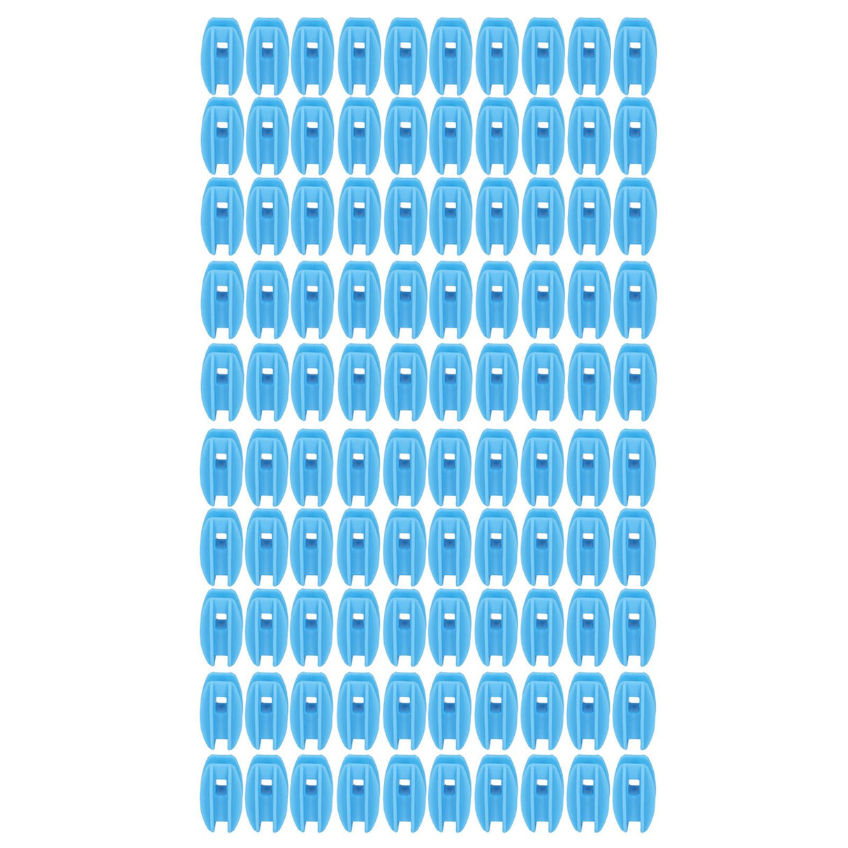 100PCS Electric Fence Insulator Weather Resistant ABS Square Tube Post Insulator for Steel Wire Blue