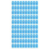 100PCS Electric Fence Insulator Weather Resistant ABS Square Tube Post Insulator for Steel Wire Blue