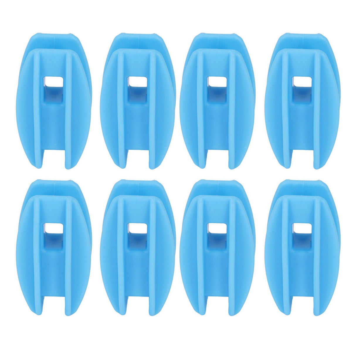 100PCS Electric Fence Insulator Weather Resistant ABS Square Tube Post Insulator for Steel Wire Blue