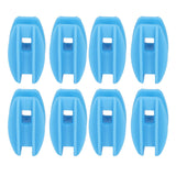 100PCS Electric Fence Insulator Weather Resistant ABS Square Tube Post Insulator for Steel Wire Blue
